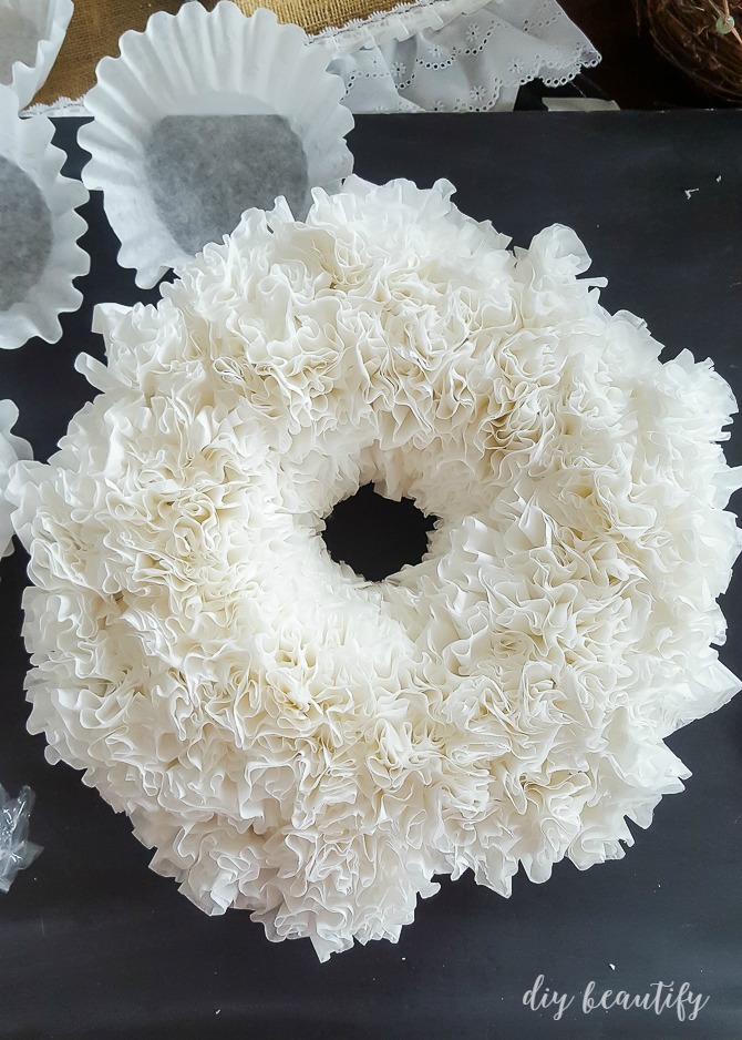 Make a Coffee Filter Wreath for 5! DIY Beautify Creating Beauty at
