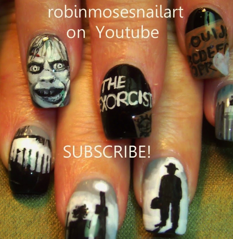 Nail Art by Robin Moses: "Scary movie nails" "horror film nails" "scary nail art" "scary nails