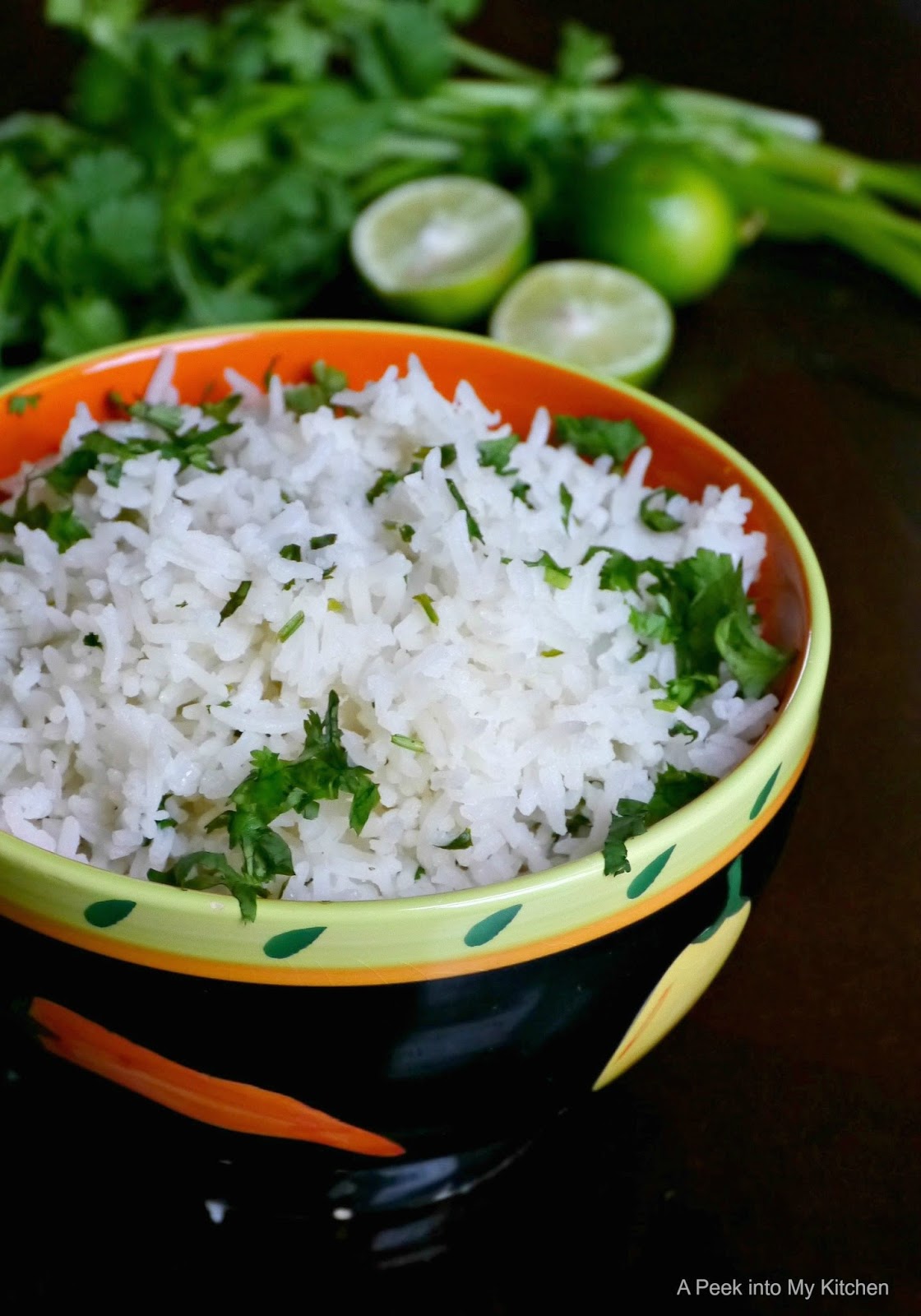 A Peek into My Kitchen Cilantro Lime Rice Day 73