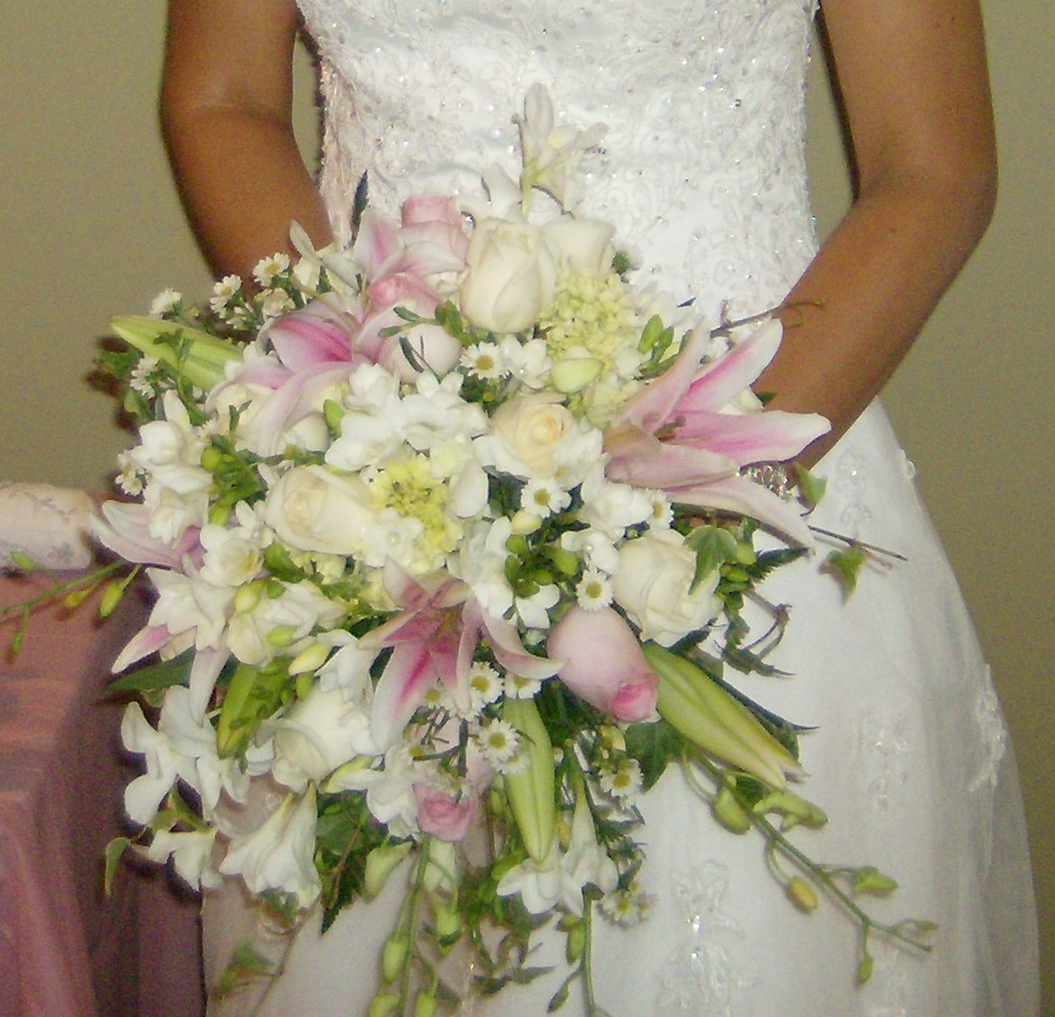 South Jersey Florist White Rose, Stargazer Lilly, and Dendrobium