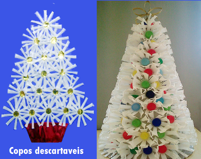 Meio Ligado: Árvore de Natal feita em material reciclavel