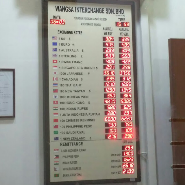 Freedom Kim World Money changer in Melaka and best rate (6th March 2018)