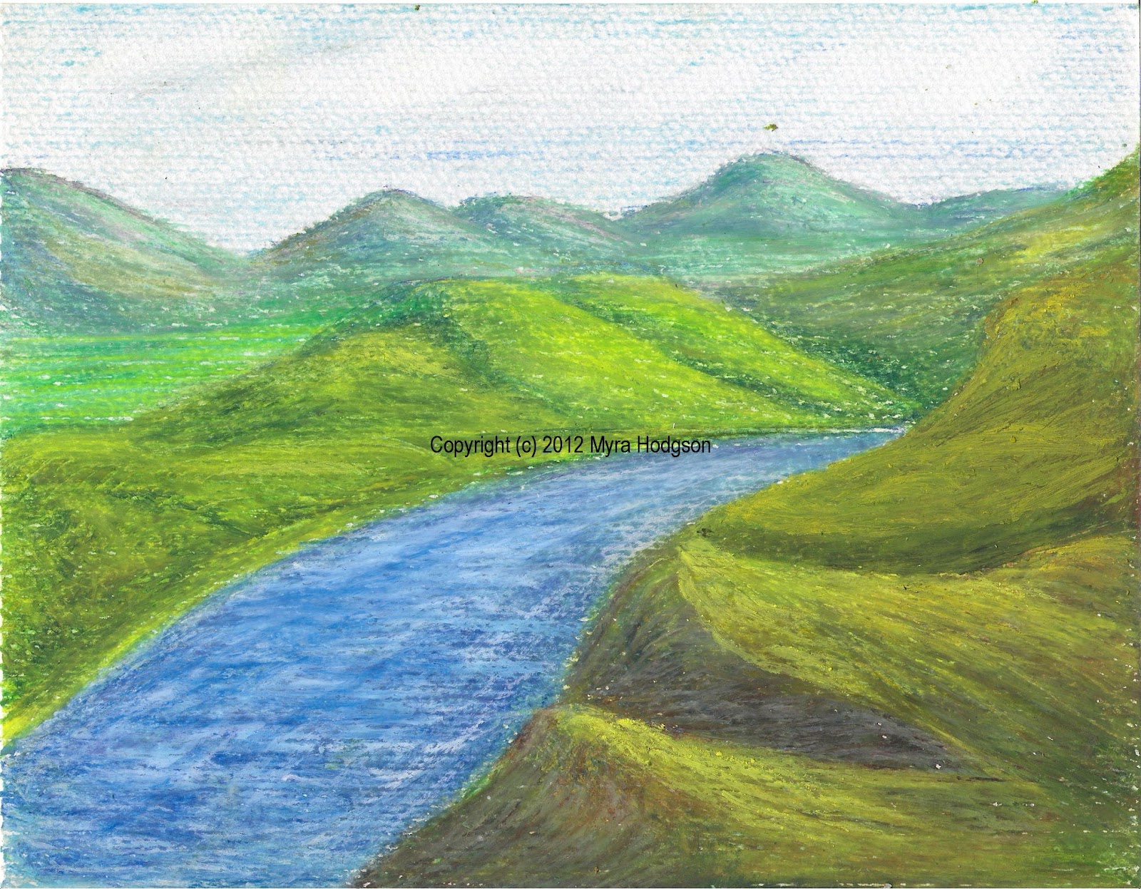 Рисунок показывающий красоту реки озера или моря. Пейзаж цветными карандашами. Горный пейзаж карандашом цветными. Река цветными карандашами. Пейзаж цветными карандашами для начинающих.