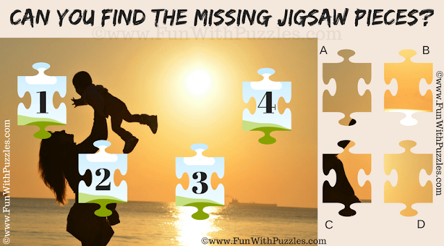 It is Jigsaw Puzzle in which one has to match the four missing pieces in the given puzzle image