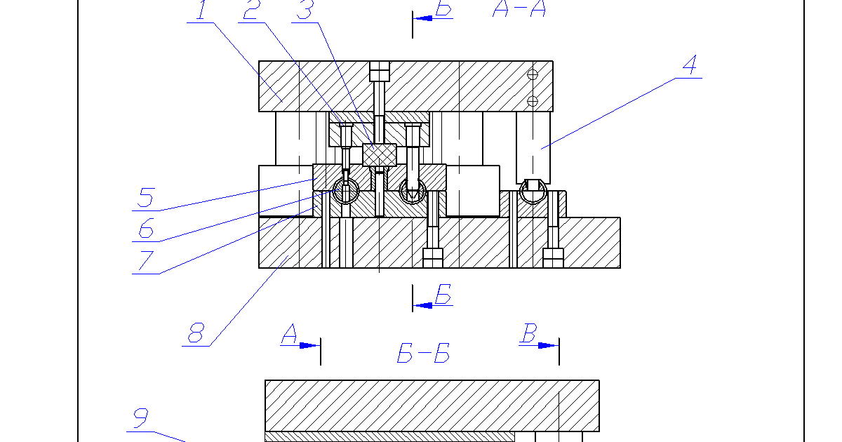 Штамп гибочный чертежи