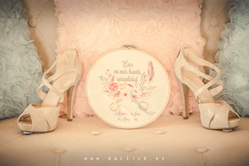 zapatos de novia lodi bastidor con anillos