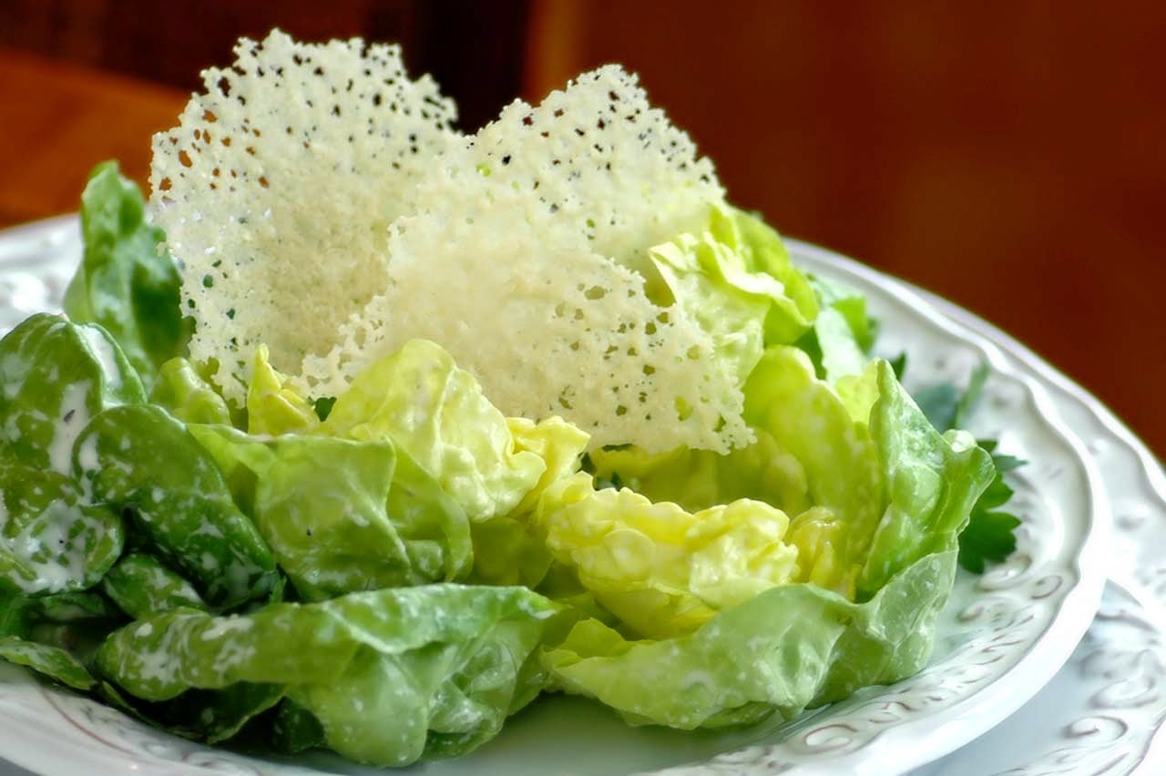 Savoring Time in the Kitchen Boston Lettuce Salad with Creamy Parmesan