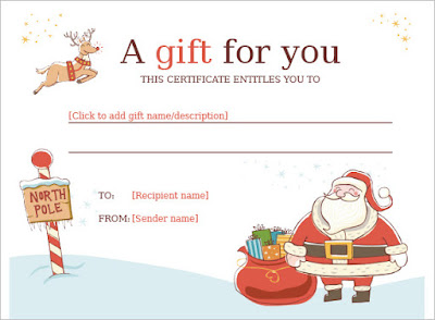Christmas gift certificate template 5