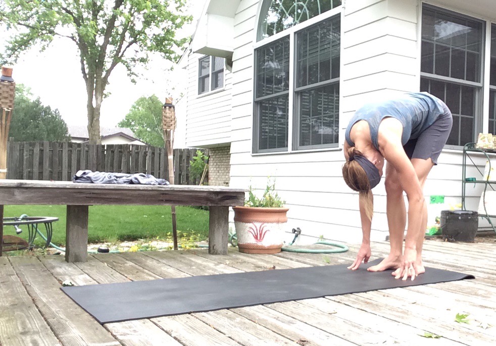 Forward Lay Steps Step forward into plank. Keep those hips up! Push back on your toes to ...