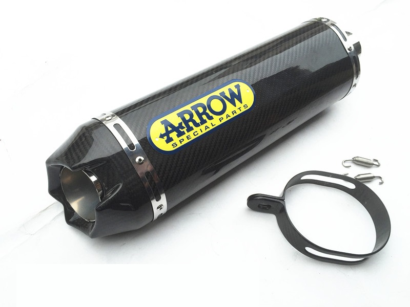 ARROW Universal Carbon Fiber Exhaust Muffler ALY VTG ENT