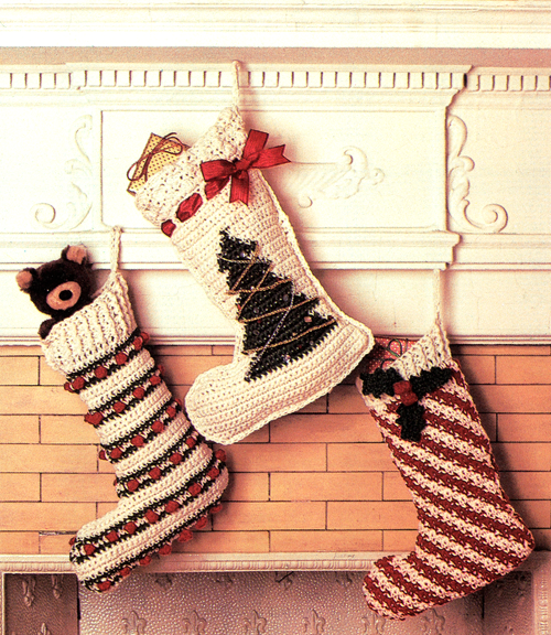 Vintage Pattern Marketplace Free Crochet Pattern Christmas Stockings