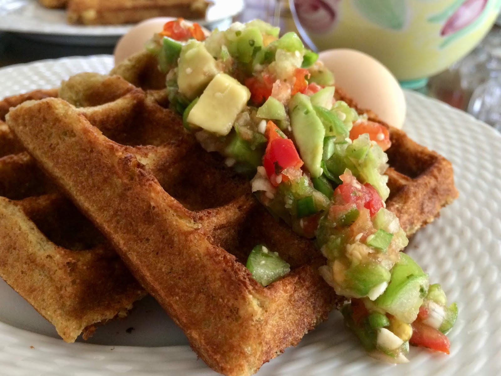 Three Flour Avocado Waffle Recipe