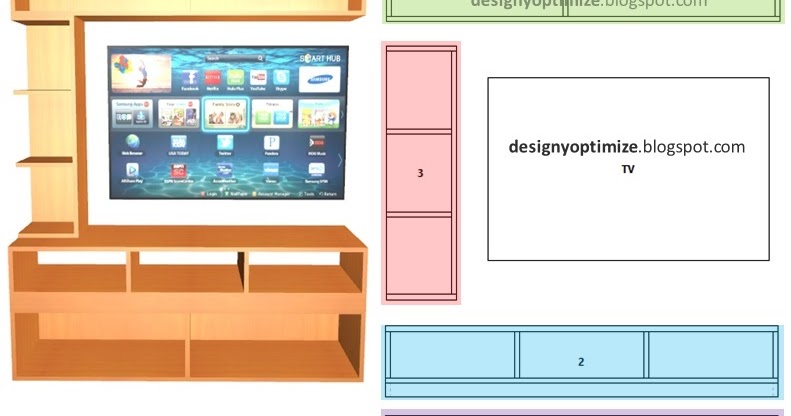 Diseño De Muebles Madera: Fabricación de Mueble Moderno Para TV LED LCD
