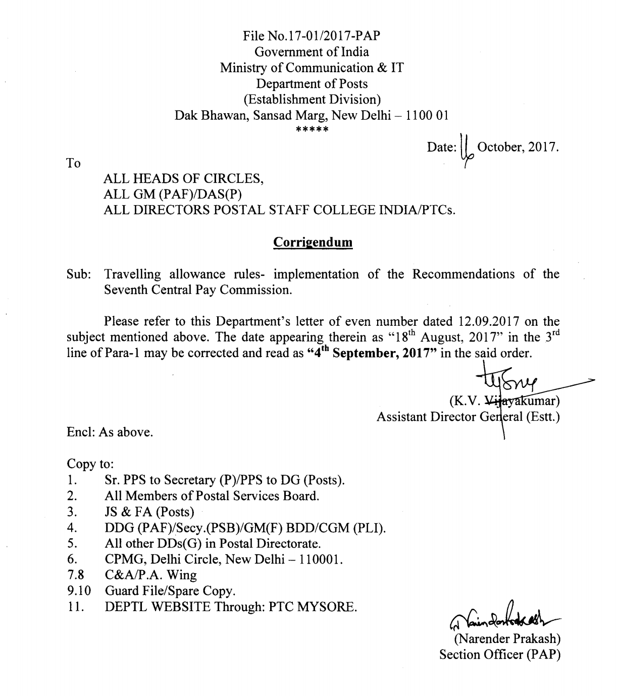 Letter of correction image