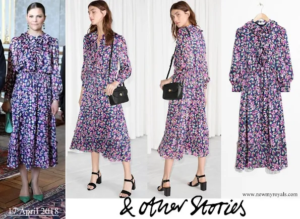 Crown Princess Victoria wore &Other Stories Floral Print Maxi Dress