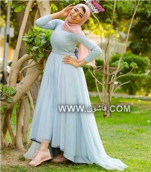من أفضل تصاميم فساتين السواريه للمحجبات بلون بيبي بلو لعام 2019 فساتين سواريه, فساتين سواريه محجبات, فساتين سواريه بسيطة, فساتين بيبي بلو, فساتين سواريه بيبي بلو