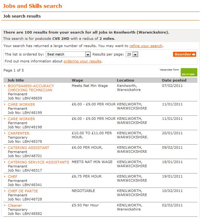 Job Search Job Search Directgov