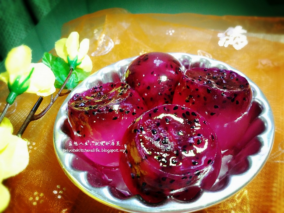 盈想人生。就爱私房菜 ♡豆浆燕菜蛋Vs火龙果燕菜蛋 Soya Jelly Eggs Vs Dragon Fruits Jelly Eggs♡