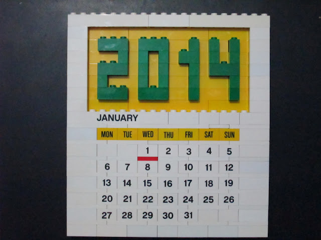 MOC Calendário LEGO mês janeiro 2014