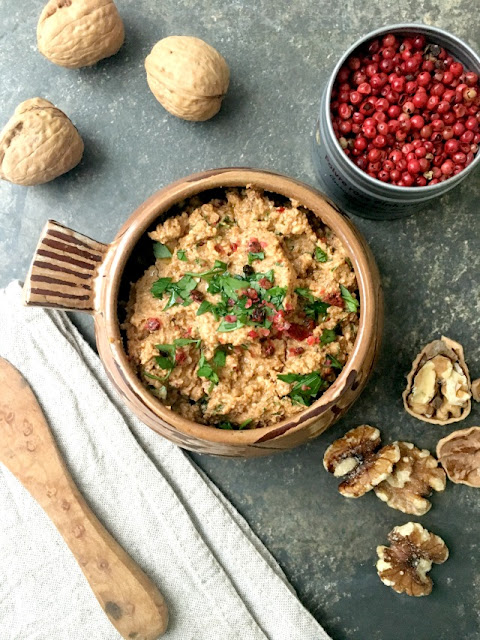 Healthy Feta Walnut Dip has loads of texture and the delicious flavours of creamy goat's milk feta and walnuts.