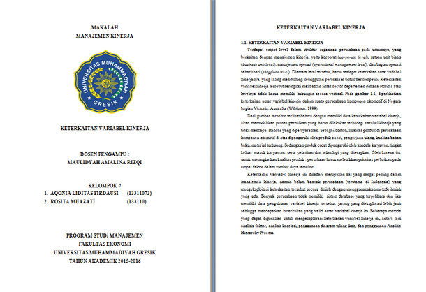 Contoh Makalah Manajemen Kinerja Tentang Keterkaitan