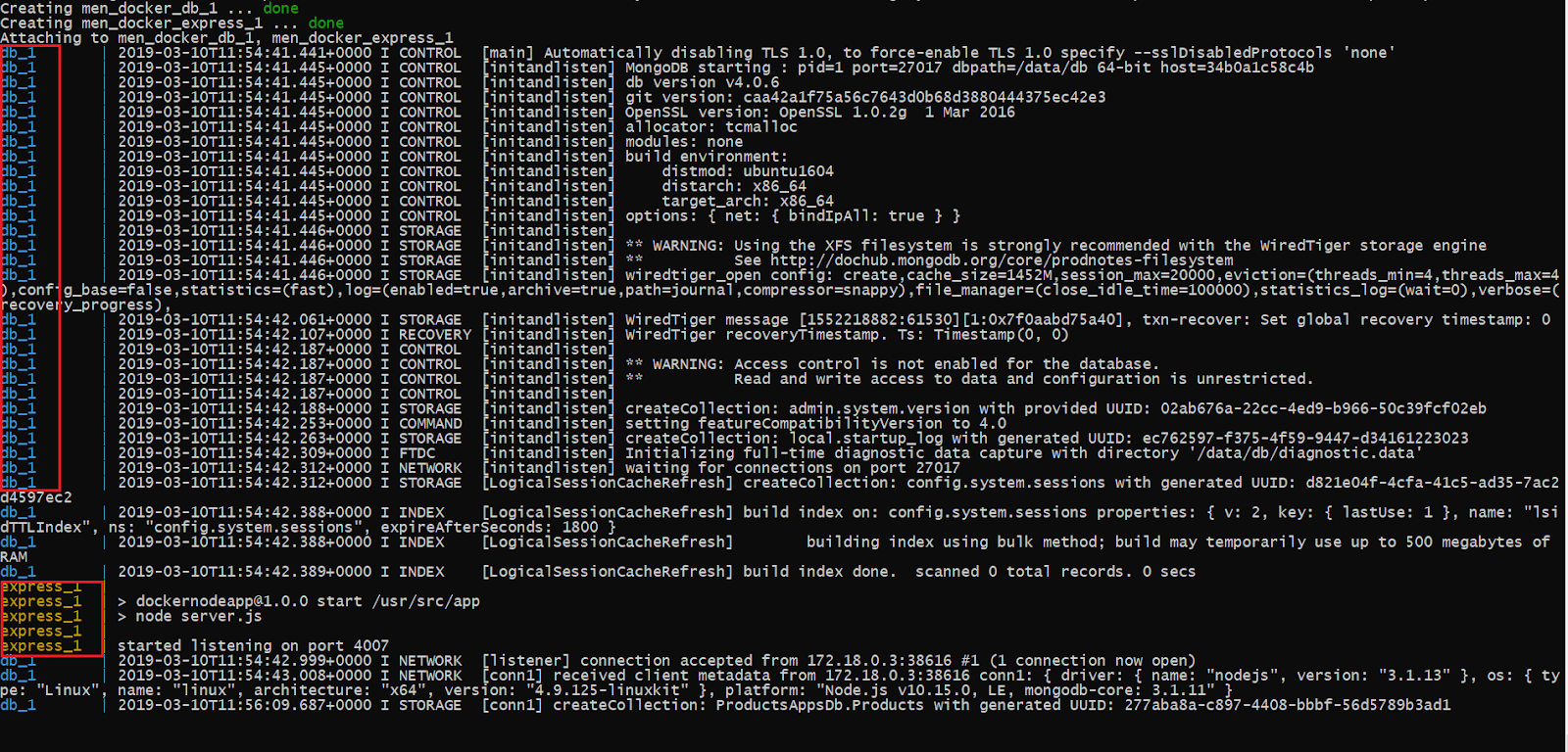 Dockerizing a Node, Express and MongoDB Application