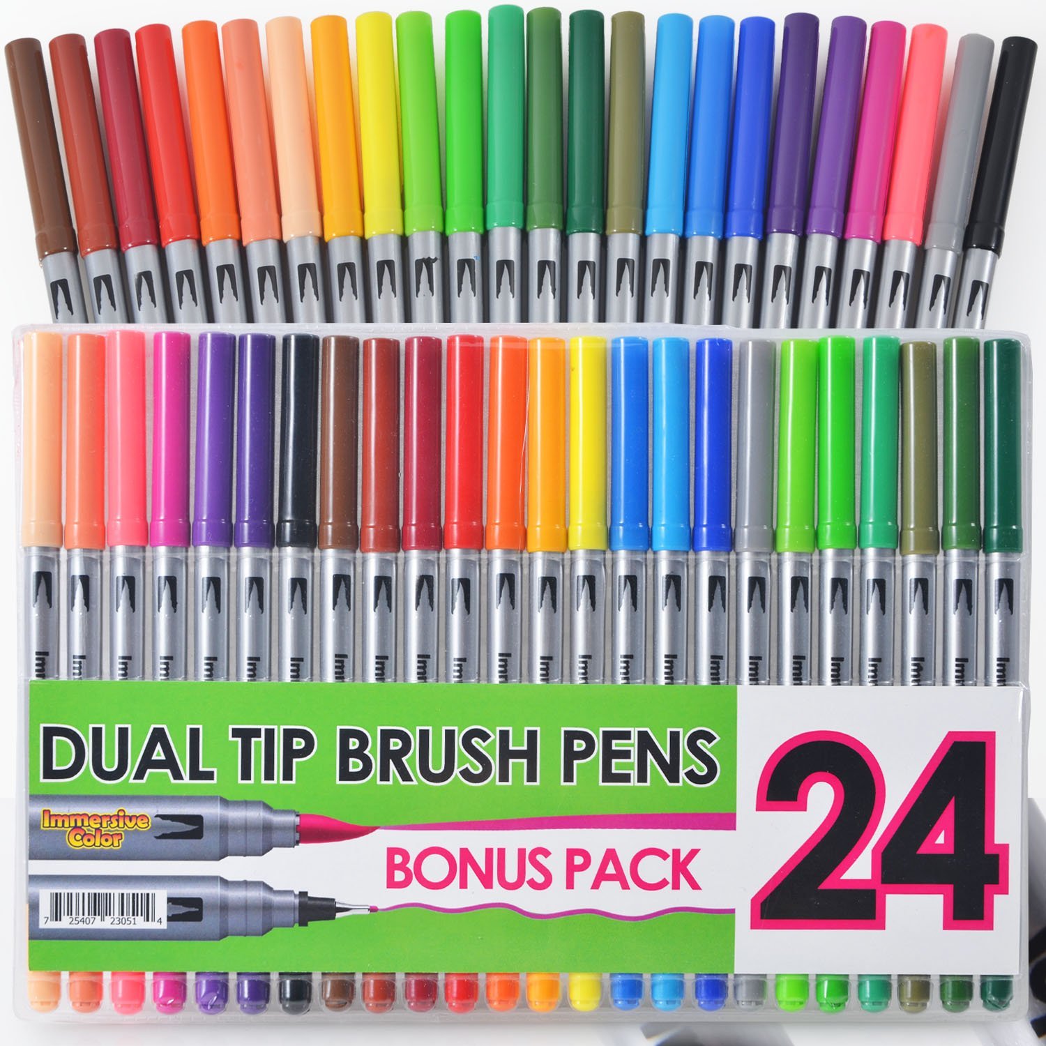 My Review Dual Tip Brush Pens with Fineliner Tip 24 PACK Views and More
