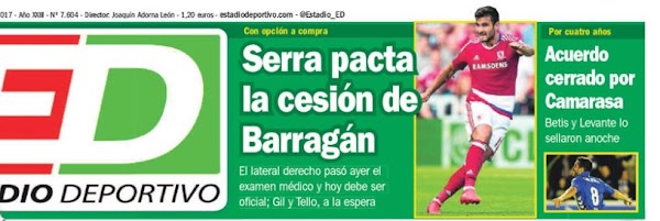 Betis, Estadio Deportivo: "Acuerdo cerrado por Camarasa"