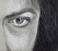An "Eye study" on Strathmore Toned Gray paper. By Manju Panchal