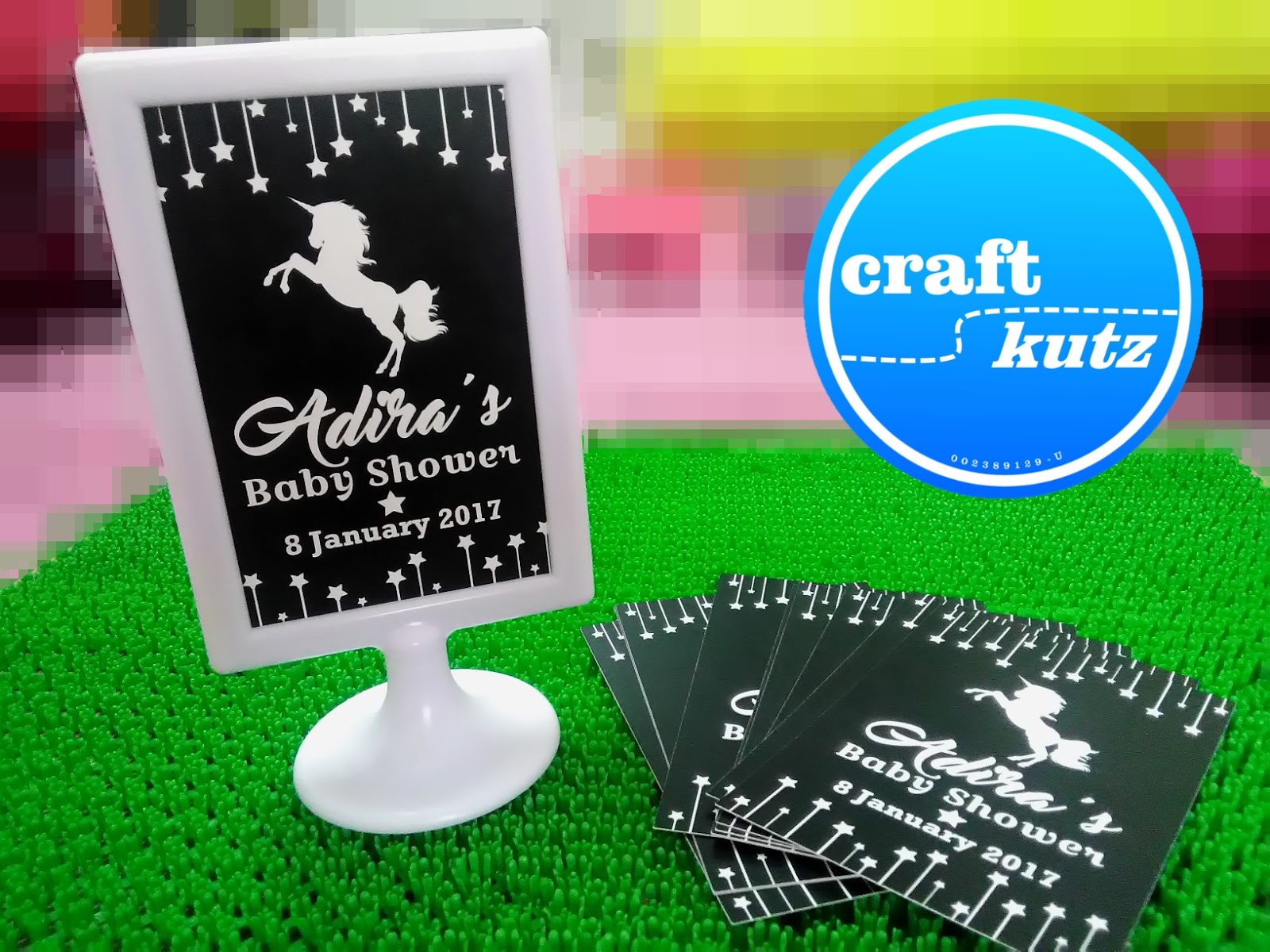 Singer/Artist, Adira Baby Table Signage. Craft Kutz