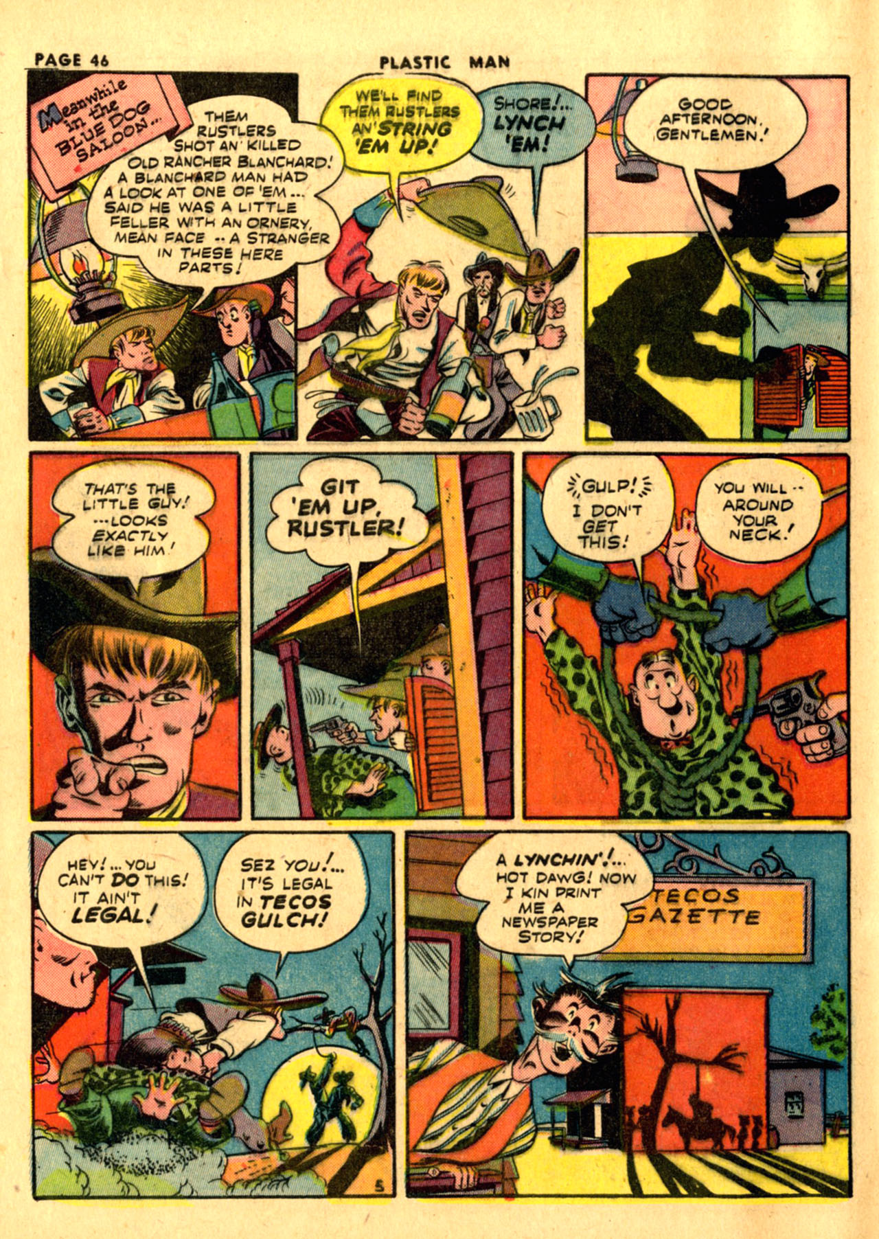 Read online Plastic Man (1943) comic -  Issue #1 - 48