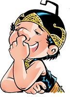 10 STIKER KARTUN WAYANG LUCU