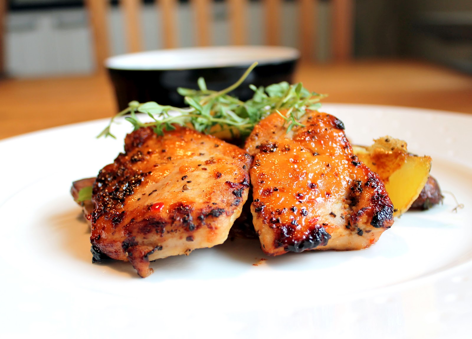 Mat och glass Sweet chili kyckling med chiliyoghurt