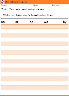 Two letter words worksheet 