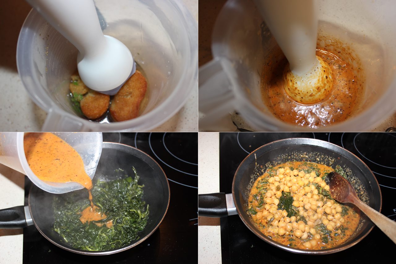 JULIA Y SUS RECETAS Espinacas esparragadas con garbanzos