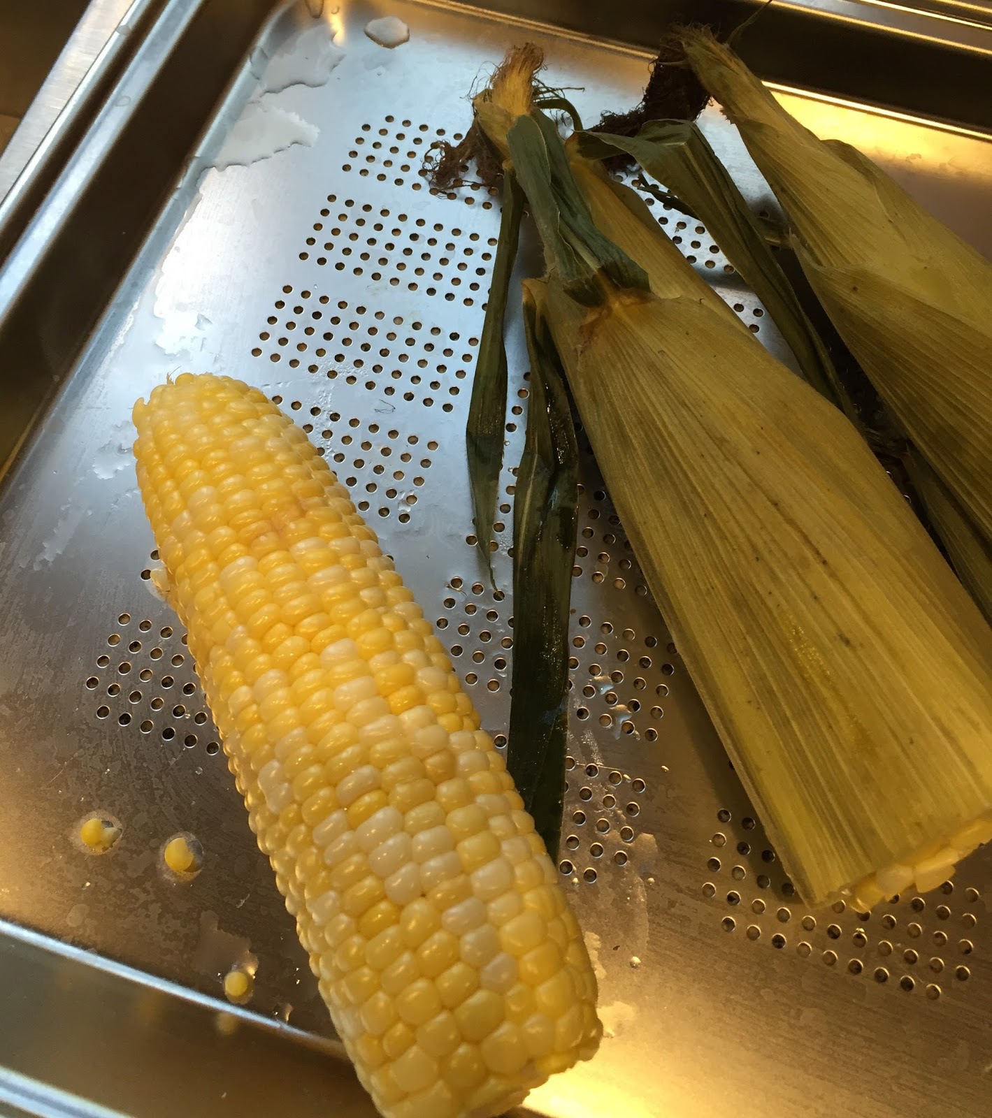 Steam oven cooking Corn on the Cob