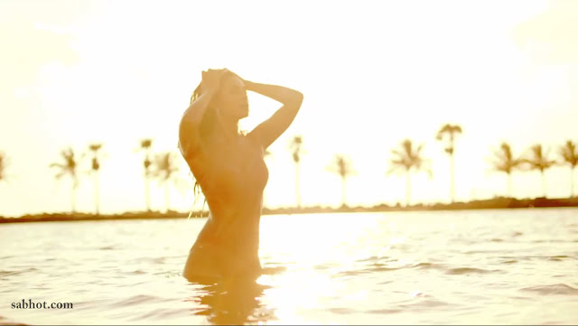 Priyanka Chopra in a sexy golden bikini stills from Exotic feat Pitbull