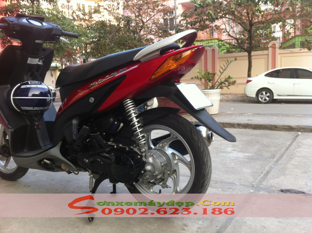 Sơn xe Honda Click màu đỏ zin cực đẹp - SƠN XE MÁY ĐẸP