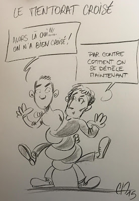 Petit compte rendu de l'animation de dessins satiriques en direct pour le Séminaires des SI de SNCF France et du Transilien. Il y avait d'autres dessins, mais je n'ai pas eu le temps de tous les photographier. En tout, un peu plus de 45 croquis en 7h de temps. Un bon moment de stress pour trouver les idées qui font mouche. Guillaume Néel©