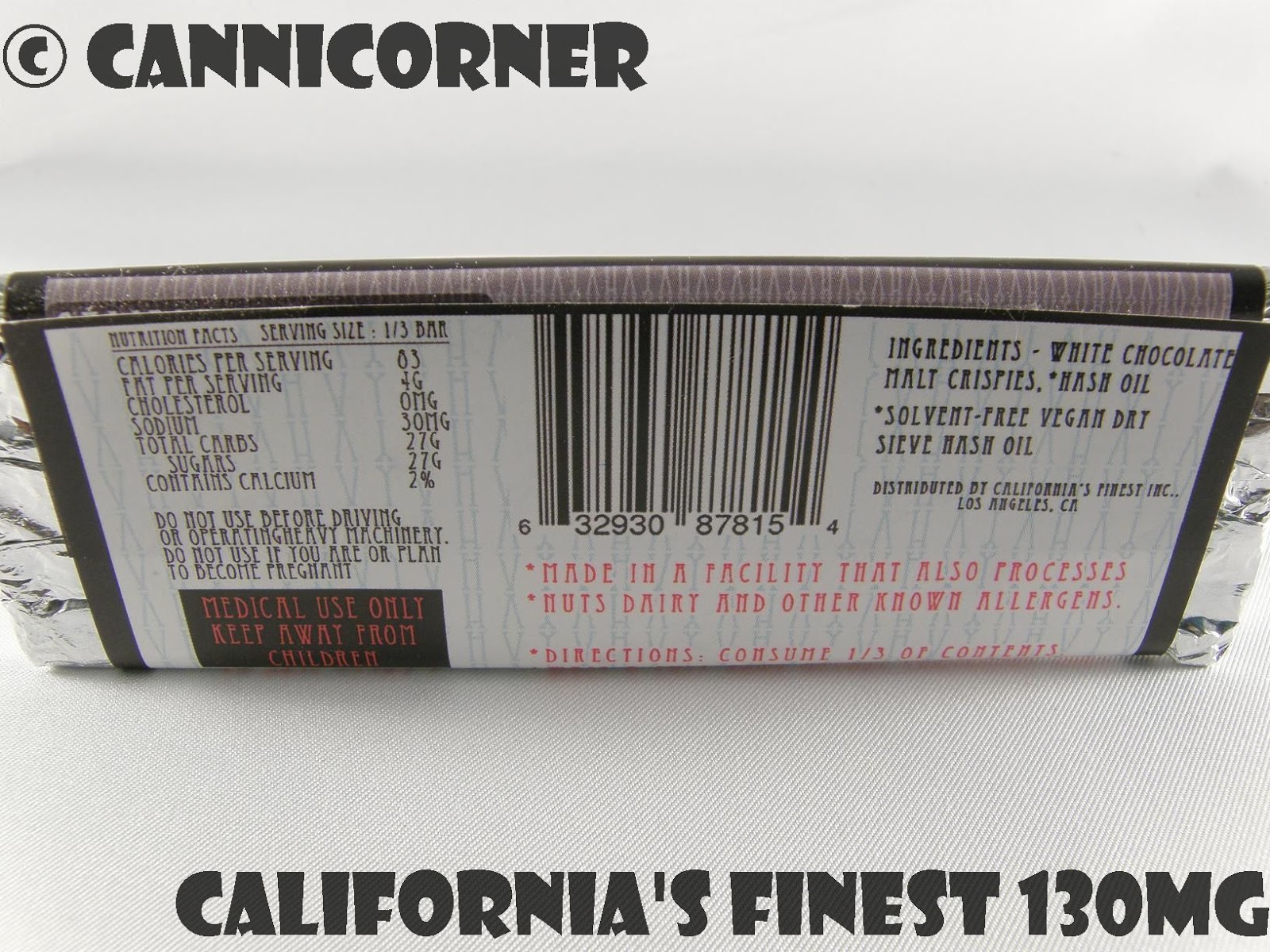 CanniCorner California's Finest 130mg (Cookies & Cream)