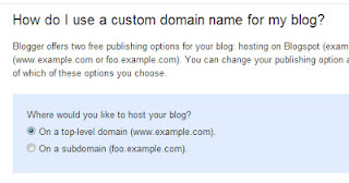 blogger help domain