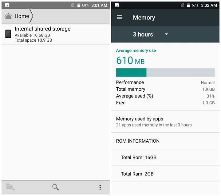 Primo N3 review Memory