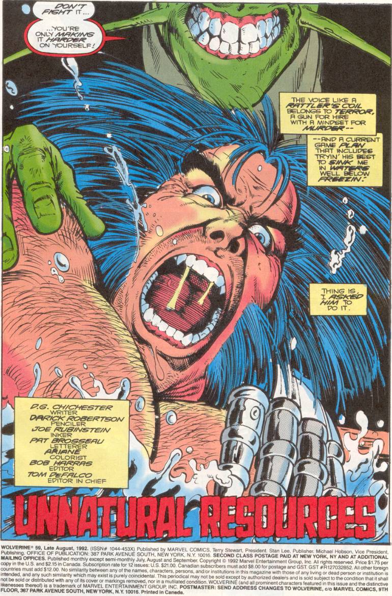 Read online Wolverine (1988) comic -  Issue #59 - 2