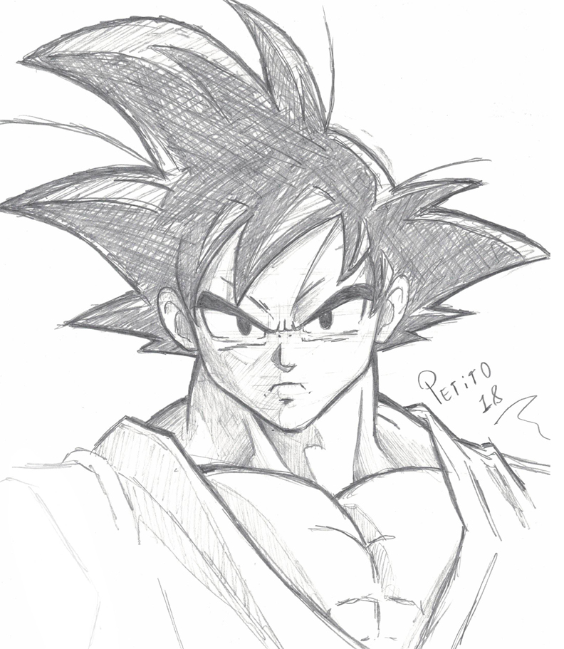 Como desenhar o Son Goku pequeno , desenho de goku pequeno