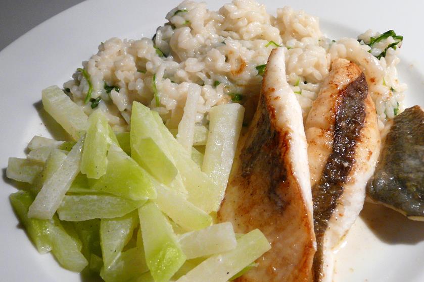 Kulinarische Welten zu Fisch- und Meeresfrucht: St. Pierre an Risotto ...