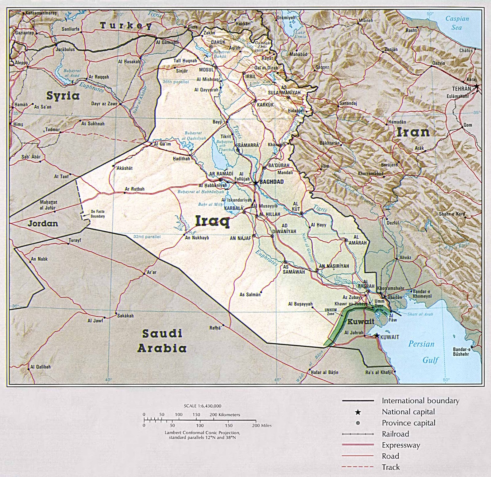 IRAQ - GEOGRAPHICAL MAPS OF IRAQ ~ Klima Naturali™