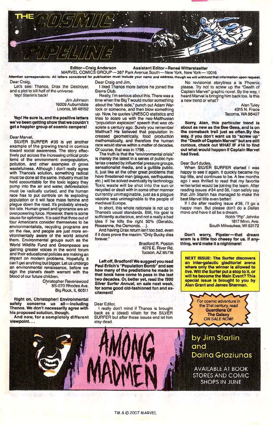 Read online Silver Surfer (1987) comic -  Issue #38 - 33