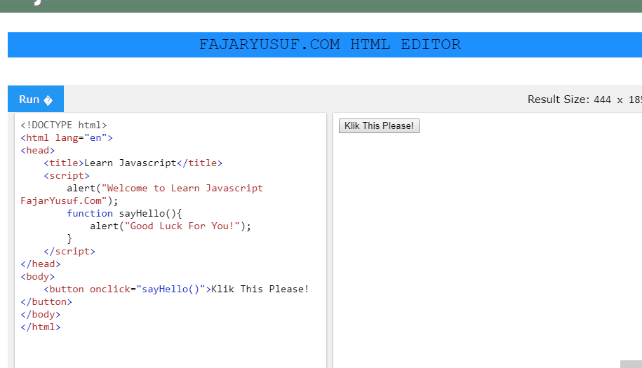 Alert Javascript