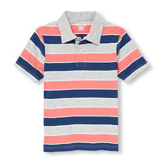 Áo thun có cổ Children Place, made in vietnam, thun 100% cotton, size 4-14T.