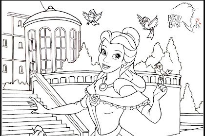 belle coloring pages
